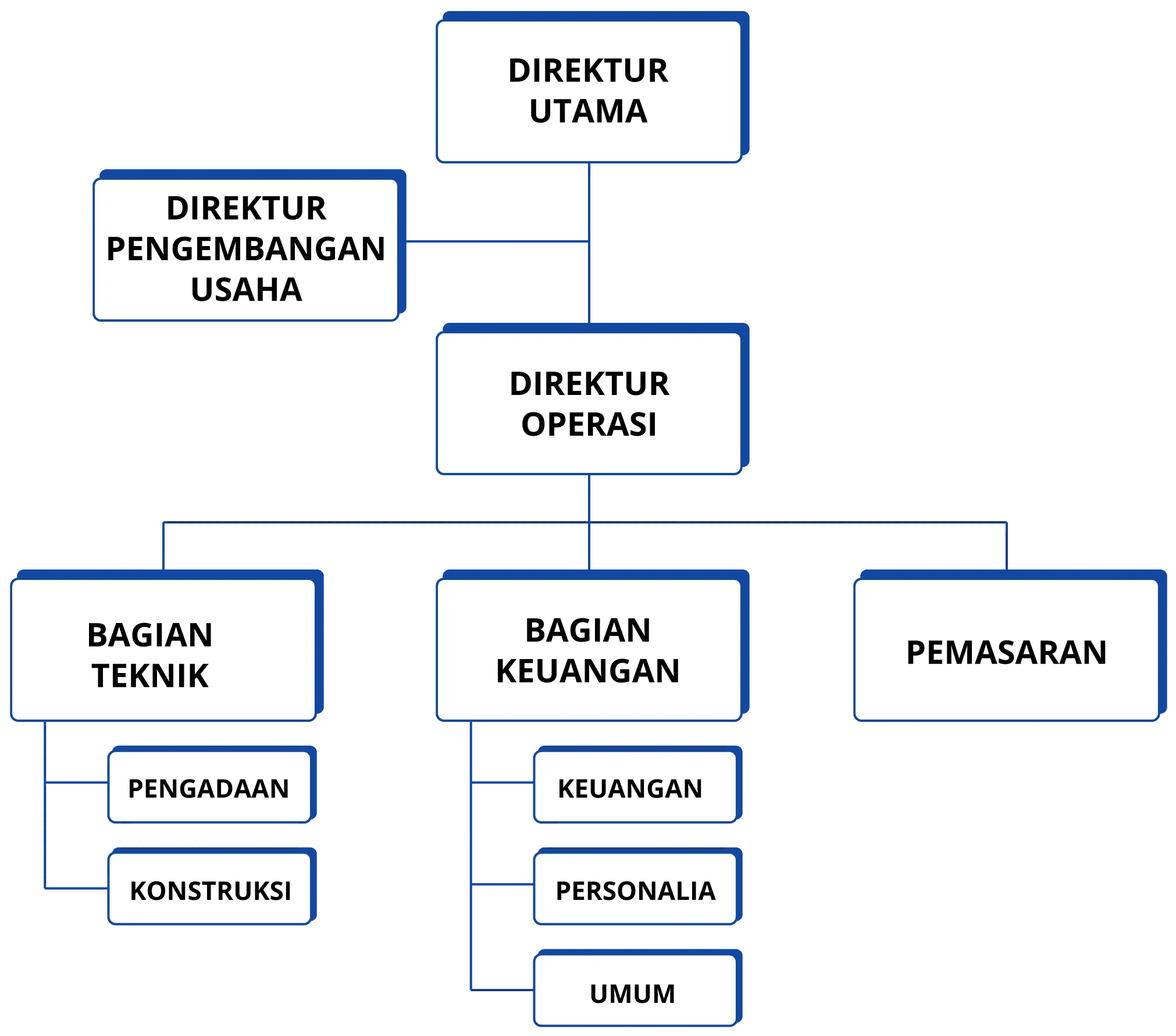 struktur organisasi PT. PAMINDO PRIMA UTAMA MANDIRI
